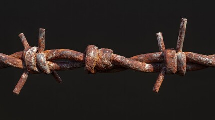 rusty barbed wire