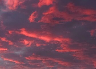 clouds in the sky, pink clouds