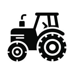 Tractor icon for Farmer Service uses Vector Art image,  Agricultural machinery vector illustration.