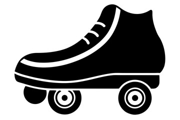 Roller skate shoe silhouette | isolated vector silhouette illustration on white background