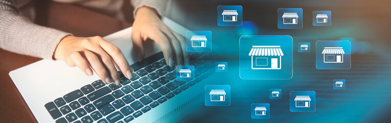 Franchise business concept, franchise network business marketing