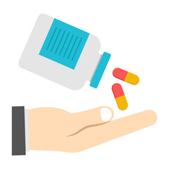 A unique design icon of drugs bottle

