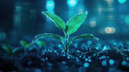 The imagery conveys the idea that innovation in the financial sector is the seed for growth, fostering a healthier and more sustainable financial ecosystem, Financial innovations enable