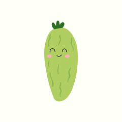 popular kawaii cucumber different pose and various expression design