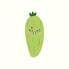 popular kawaii cucumber different pose and various expression design