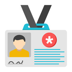 A modern design icon of I'd card

