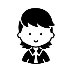 Man boy character face avatar vector icon