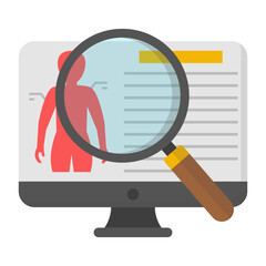 Premium download icon of search body

