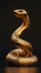 Fototapeta premium Golden snake sculpture
