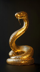 Fototapeta premium Golden snake sculpture