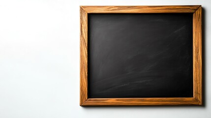 Blackboard with wooden frame isolated