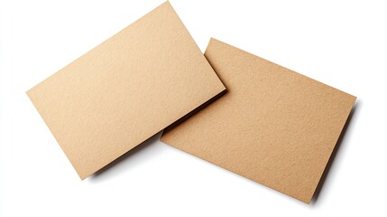 Fototapeta premium Brown cards, white isolate background