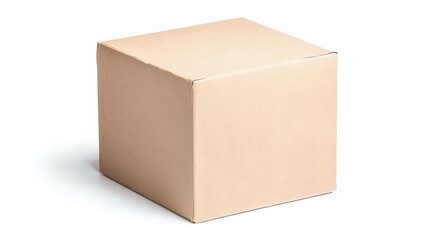 Fototapeta premium Cardboard box, white isolate background