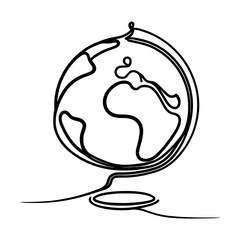 Obraz premium Globe line art