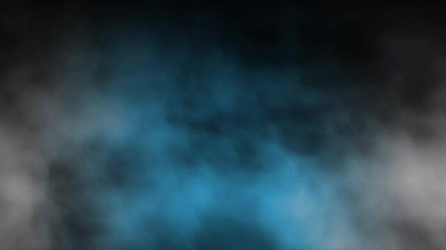 The white-blue fog is creepy and gloomy. Background. Smoke flies up slowly. Halloween.
