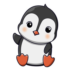 Cute penguin illustration 