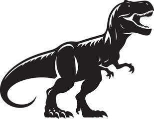 T-Rex silhouette vector art on white background