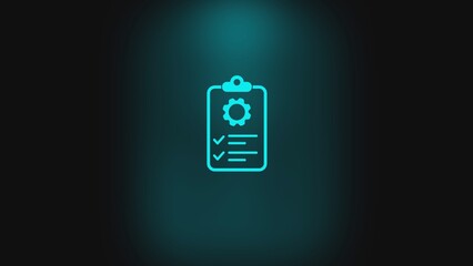 Simple Document file settings outline icon
