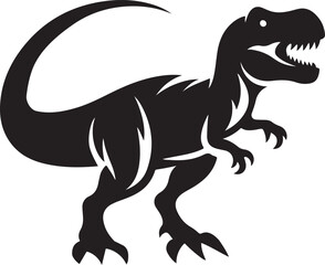 T-Rex silhouette vector art on white background