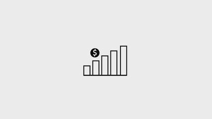 Set of growth graph vector icons. Business chart. Financial rise up. Increase profit.
