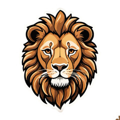 lions head comic sticker