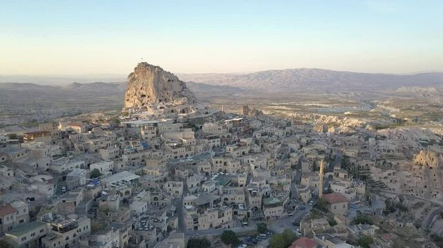 Uchisar Castle Aerial Drone Tour | Ancient Cappadocia Fortress Turkey
