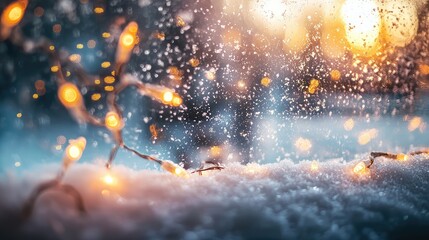 Intricate Christmas Light Patterns Close Up