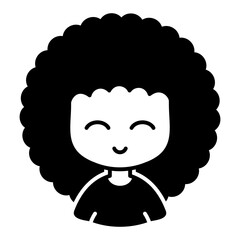 Avatar young sexy woman with african hairstyle