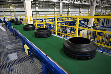 Tire industry, tire production, tire warehouse, industry, metal, construction, tire factory, warehouse, tires, building, truck tires, passenger tires, tire fitting equipment, automobile tires, machine
