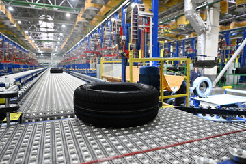 Tire industry, tire production, tire warehouse, industry, metal, construction, tire factory, warehouse, tires, building, truck tires, passenger tires, tire fitting equipment, automobile tires, machine