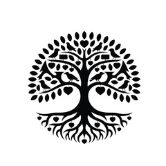 Fototapeta premium Tree icon with different stages.
