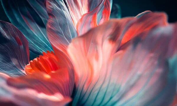 Vibrant abstract floral composition showcasing colorful blooms in artistic detail