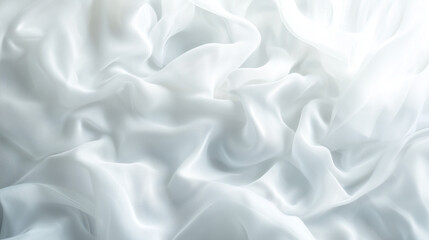 Obraz premium Soft, flowing white fabric draping elegantly for various artistic and design applications in natural light