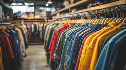 Fototapeta premium Vintage Clothing Shop Display