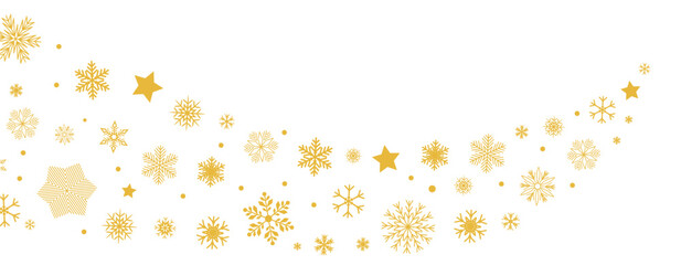 Snowflake tail, wave snowflakes isolated, Christmas and New Year decoration