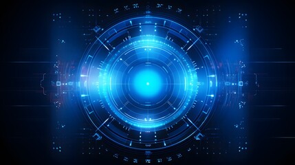 Fototapeta premium blue Abstract technology background circles digital hi-tech technology design background. concept innovation. vector illustration