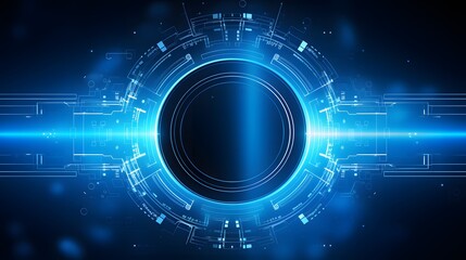 Fototapeta premium blue Abstract technology background circles digital hi-tech technology design background. concept innovation. vector illustration