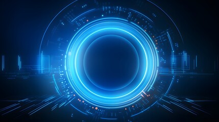 Fototapeta premium blue Abstract technology background circles digital hi-tech technology design background. concept innovation. vector illustration