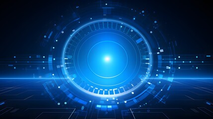 Fototapeta premium blue Abstract technology background circles digital hi-tech technology design background. concept innovation. vector illustration