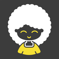 Avatar young sexy woman with african hairstyle