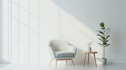 Minimalist Interior Design with Sunlight