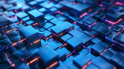 a vibrant blue abstract pattern symbolizing modern technology and innovation