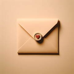 Romantic Envelope with Heart Seal