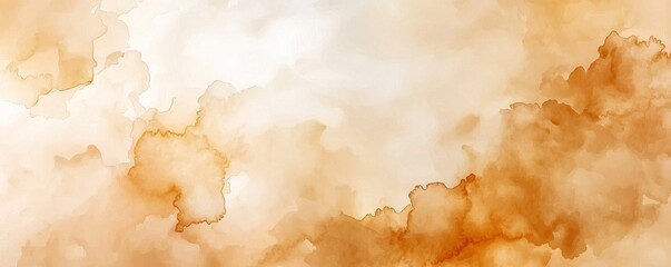 Abstract Watercolor Landscape in Warm Tones, Digital Art, Background , digital art, watercolor art