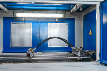 Chamber for testing high pressure hydraulic hoses. Testing of finished products at the factory....