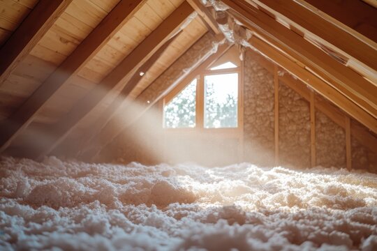 Applying cellulose insulation to the home s attic