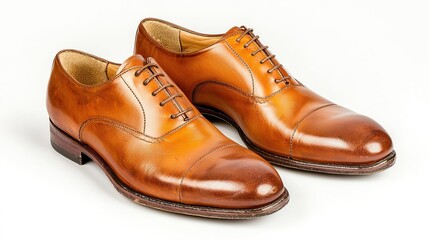 Stylish, polished leather dress shoes with a classic design and rich brown color, perfect for formal occasions or professional attire.