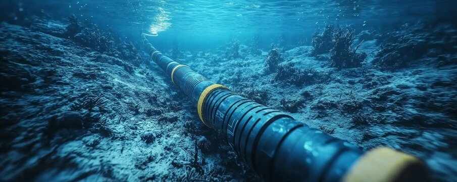 Underwater Cable Deep Sea Connection, underwater cable, seafloor