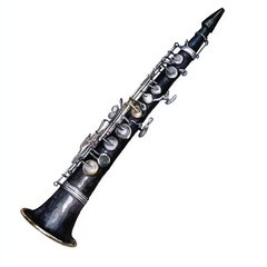 Clarinet watercolor clipart illustration