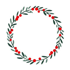 Christmas wreath isolated png on a transparent background